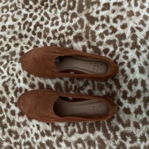 Copper  color suede flats